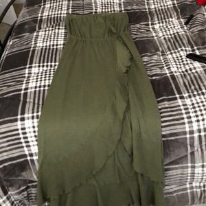 Army Green Maxi Dress